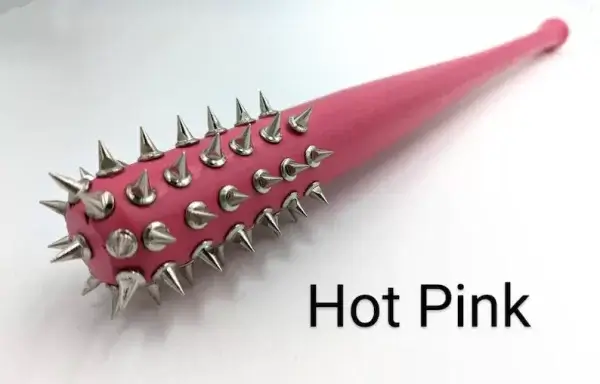 hot pink spiked mini bat